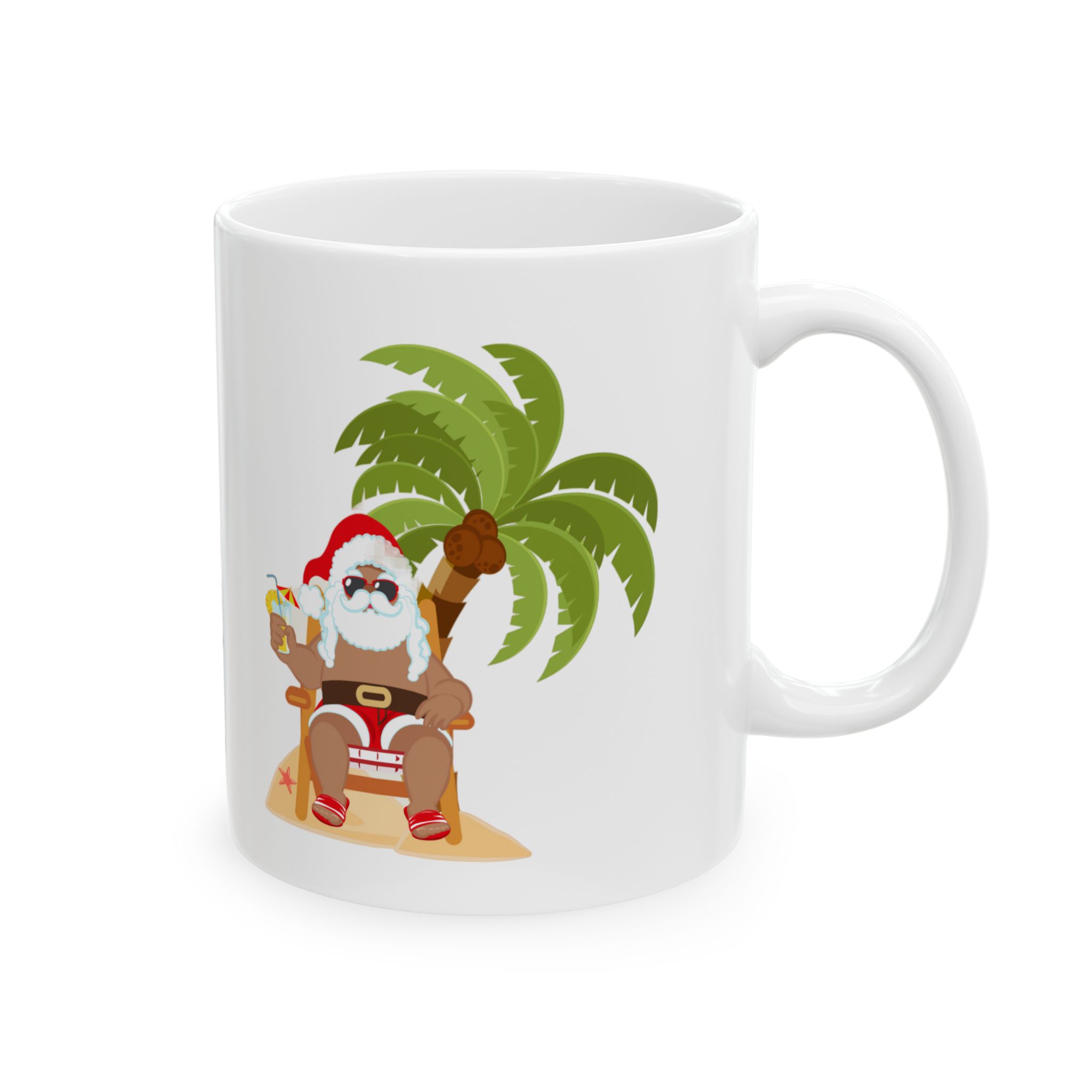 Mug - Beach Santa Ceramic Mug (11oz, 15oz)